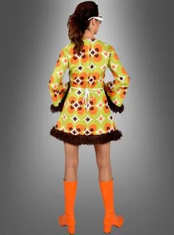 70er Retrokleid Damen Grün-braun -Halloween-Cosplay Verkaufsgeschäft 42 222161 pic2