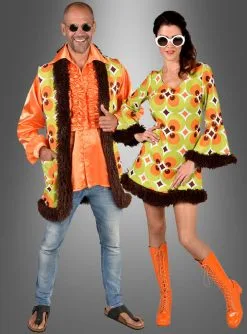 70er Retrokleid Damen Grün-braun -Halloween-Cosplay Verkaufsgeschäft 42 222161 pic3