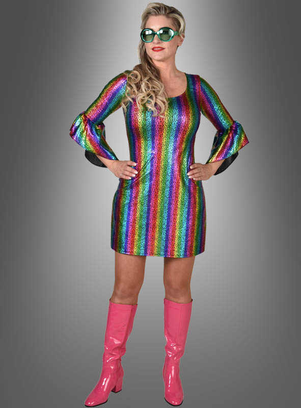 Hologramm Partykleid Regenbogen 1 Hologramm Partykleid Regenbogen