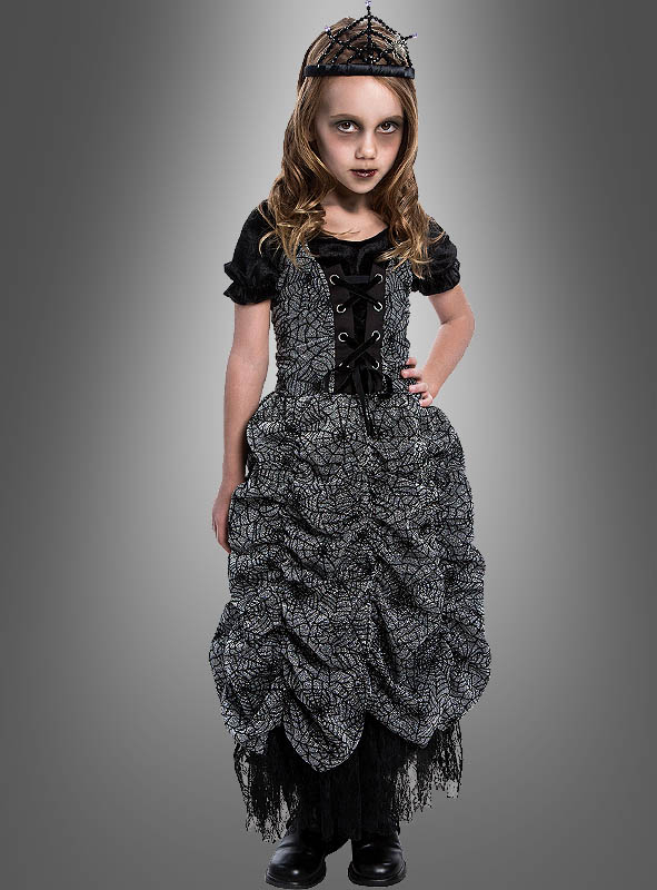 Spinnen Königin Mädchenkostüm 1 Spinnen Königin Mädchenkostüm