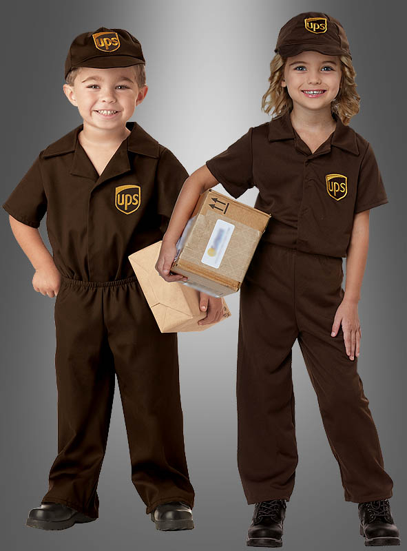 UPS Paketzusteller Kostüm Für Kinder 1 UPS Paketzusteller Kostüm Für Kinder