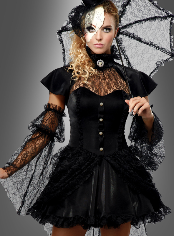 Viktorianische Puppe Gothic Kleid Mit Schirm 2 Viktorianische Puppe Gothic Kleid Mit Schirm – Bild 2