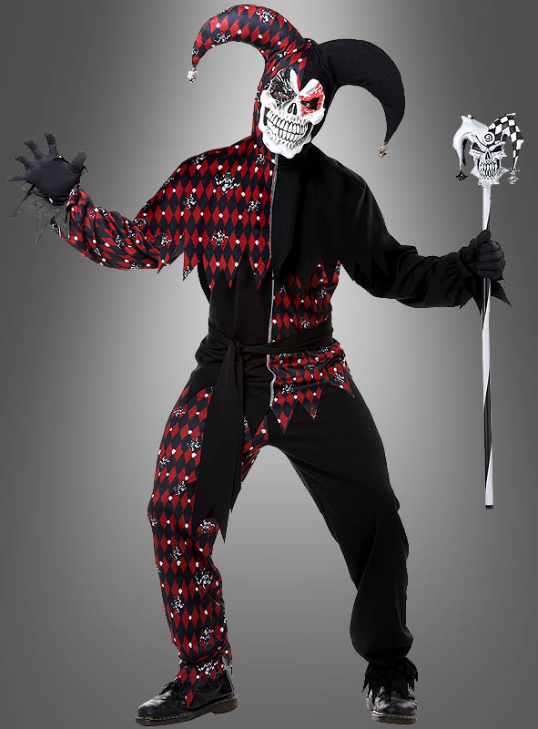 Psycho Jester Narrenkostüm Herren 1 Psycho Jester Narrenkostüm Herren