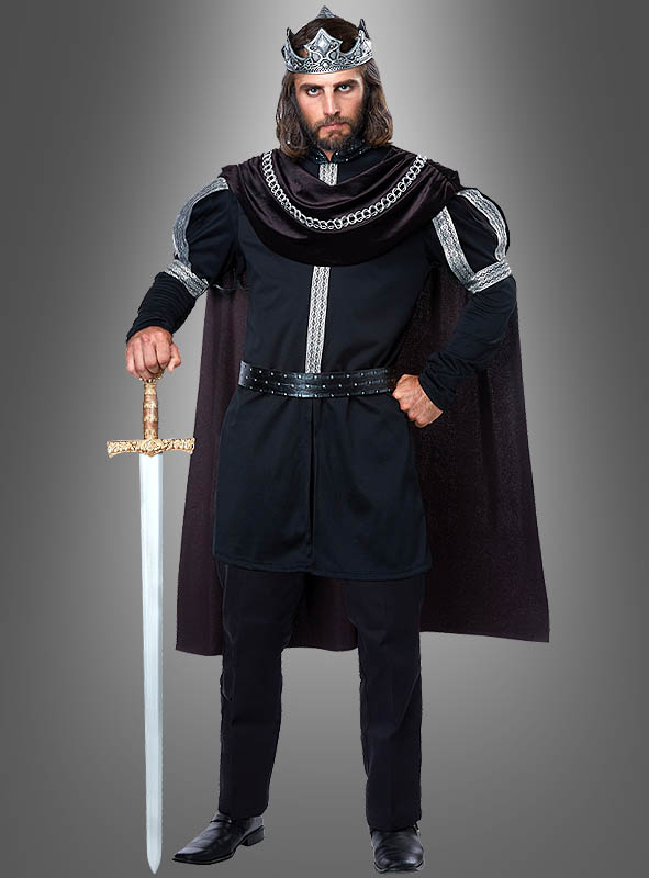 König Kostüm Schwarz Für Herren 1 König Kostüm Schwarz Für Herren