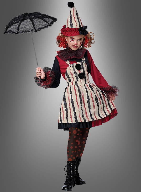 Clown Mädchenkostüm Columbina 1 Clown Mädchenkostüm Columbina