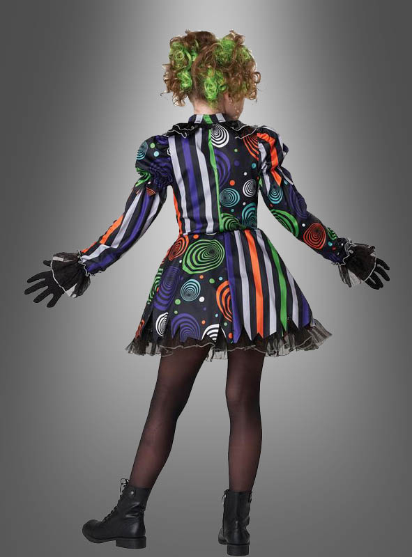 Neon Albtraum Clownkostüm Mädchen 2 Neon Albtraum Clownkostüm Mädchen – Bild 2