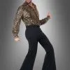 Disco Fever Herrenkostüm Gold-schwarz