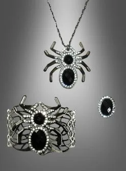 Spinnen Schmuckset Dreiteilig