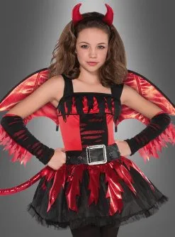 Teufelin Kinderkostüm Komplett Mit Zubehör -Halloween-Cosplay Verkaufsgeschäft 8 997493 pic3