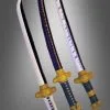 3 St. Zorros Schwerter Aufblasbar 70 Cm - One Piece