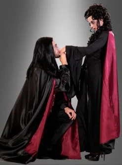 Deluxe Cape Für Damen Und Herren Schwarz Rot -Halloween-Cosplay Verkaufsgeschäft 90 6106 pic3