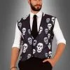 Totenkopf Weste Für Herren