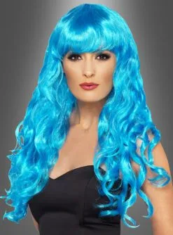 Lange Lockenperücke -Halloween-Cosplay Verkaufsgeschäft blaue lockenperuecke langhaar damenperuecke ee735ef5a4 3