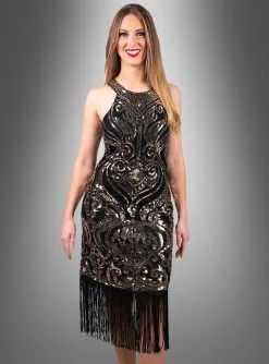 Glamour 20er Jahre Vintage Kleid Lynn -Halloween-Cosplay Verkaufsgeschäft charleston kleider golden twenties mit fransen 59105279e7 3