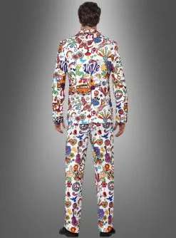 Bunter Anzug Hippie Style 3-teilig -Halloween-Cosplay Verkaufsgeschäft flower power anzug mit krawatte 89cbeffa11 3