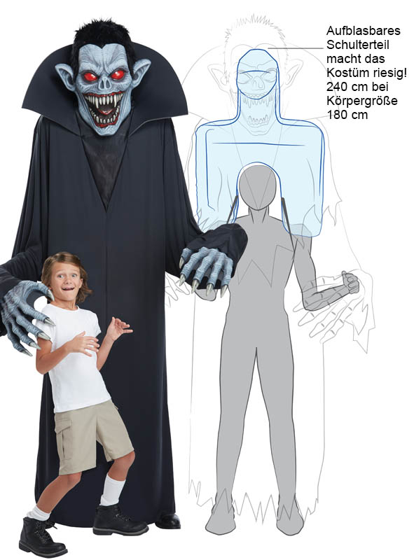 Gigantisches Vampir Kostüm Oder Deko Ca. 240 Cm 3 Gigantisches Vampir Kostüm Oder Deko Ca. 240 Cm – Bild 3