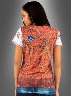 Hippie Shirt Damen -Halloween-Cosplay Verkaufsgeschäft hippie damenshirt peace db8a28a951 3