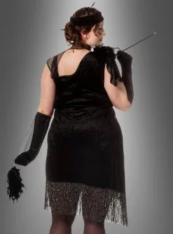XXL Diva 20er Jahre Fransenkleid 5 XXL Diva 20er Jahre Fransenkleid -Halloween-Cosplay Verkaufsgeschäft karnevalskostuem xxl charleston flapperkleid 0262f1f614 3