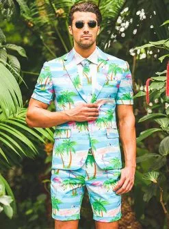 Flamingo Party Anzug Deluxe 7 Flamingo Party Anzug Deluxe -Halloween-Cosplay Verkaufsgeschäft kurzer party anzug mit palmen und flamingos af897c0bba 4