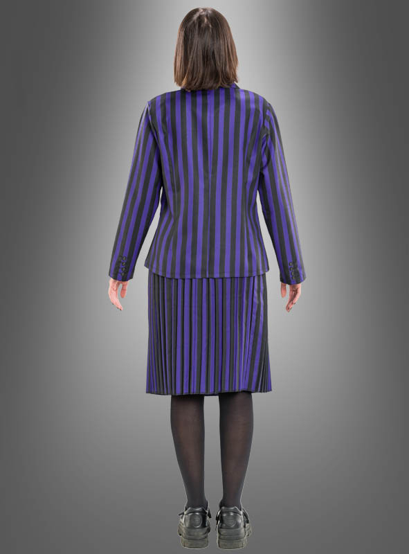 Wednesday Damen Schuluniform Schwarz Lila 3 Wednesday Damen Schuluniform Schwarz Lila – Bild 3