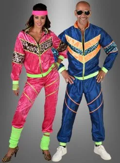 80er Jahre Outfit Trainingsanzug -Halloween-Cosplay Verkaufsgeschäft partnerkostuem trainingsanzug 80er jahre bfa08386bd 4
