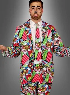 Pop Art Anzug Für Herren -Halloween-Cosplay Verkaufsgeschäft pop art anzug 3 teilig mit krawatte b0522be1c8 3