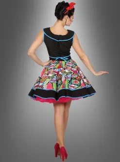 Pop Art Kleid Nina -Halloween-Cosplay Verkaufsgeschäft pop art karnevalskostuem 50er 80er c26a964231 3