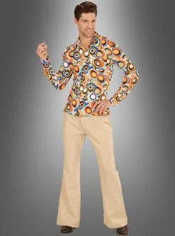 70er Jahre Hemd Mit Retrokreisen -Halloween-Cosplay Verkaufsgeschäft retrohemd herren schlagerparty dbae06ea01 3