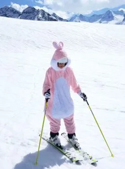 Rosa Plüsch Hase Für Damen Oder Herren -Halloween-Cosplay Verkaufsgeschäft skihase rosa hasenkostuem schneehase 28be3df6a5 4