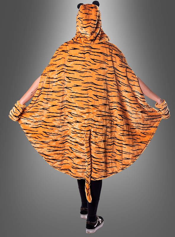 Tiger Poncho Aus Hochwertigem Plüsch S-XXXL 2 Tiger Poncho Aus Hochwertigem Plüsch S-XXXL – Bild 2