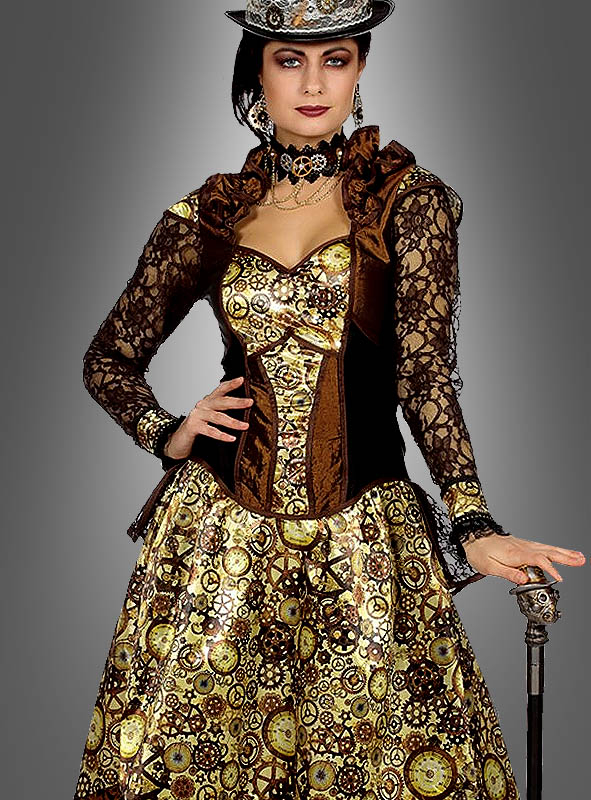 Steampunk Zahnrad Kleid Lady Lacey 2 Steampunk Zahnrad Kleid Lady Lacey – Bild 2