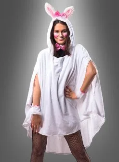 Wandelbarer Weißer Poncho Aus Plüsch S-XXXL -Halloween-Cosplay Verkaufsgeschäft weisser poncho weich katze 0f4352598e 4